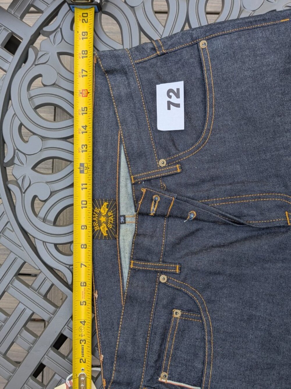 Brave Star Selvedge Denim Jeans Size 36 True Straight - Picture 5 of 12